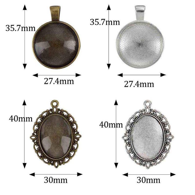 64pcs Dainty Romantic Oval/Round Gem Shape Necklace Punk Necklace for Women and Girls Ethnic Choker Birthday Presents
