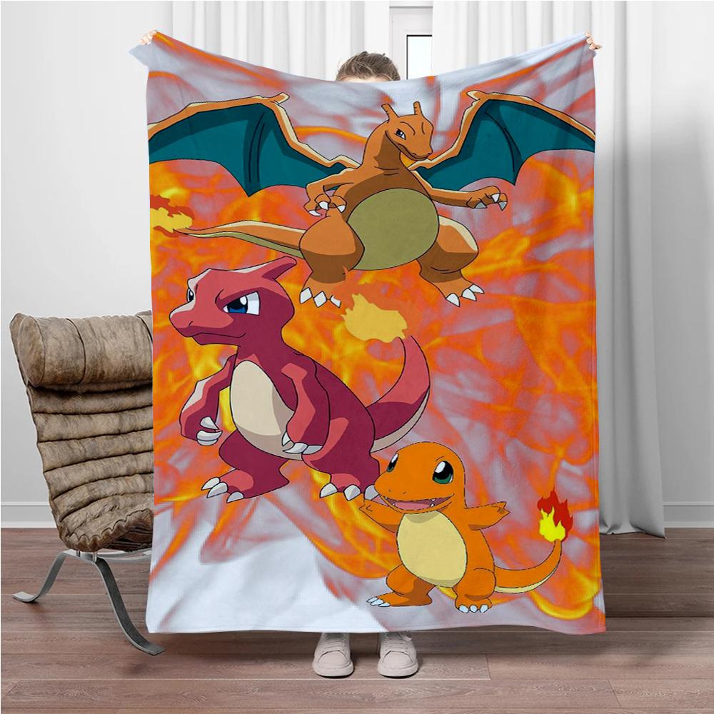 31 Style Pokemon Cartoon Cute Pikachu 3D Soft Flannel Blanket for Bed Bedroom Sofa Picnic,Throw Blankets for Kids Outdoors Gift