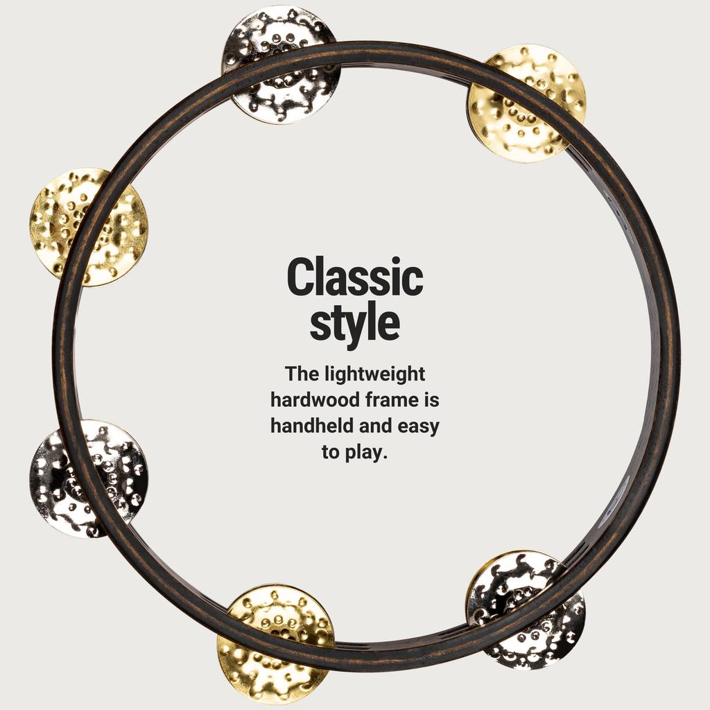 MEINL Percussion Compact Wood Tambourine (CTA2VM-WB)