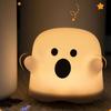 Cute Ghost Night Light Stepless Dimming USB Rechargeable Mini Kids Bedside Lamp Table Decoration for Nursery Bedroom