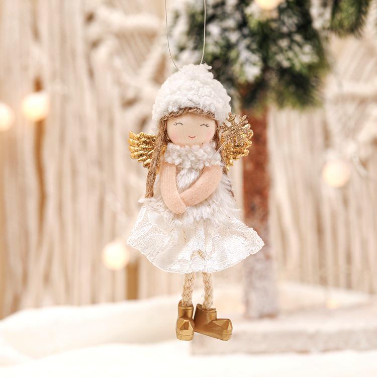 Christmas Lace Angel Doll Tree Ornaments - Small Pendant Decorations for Christmas Tree