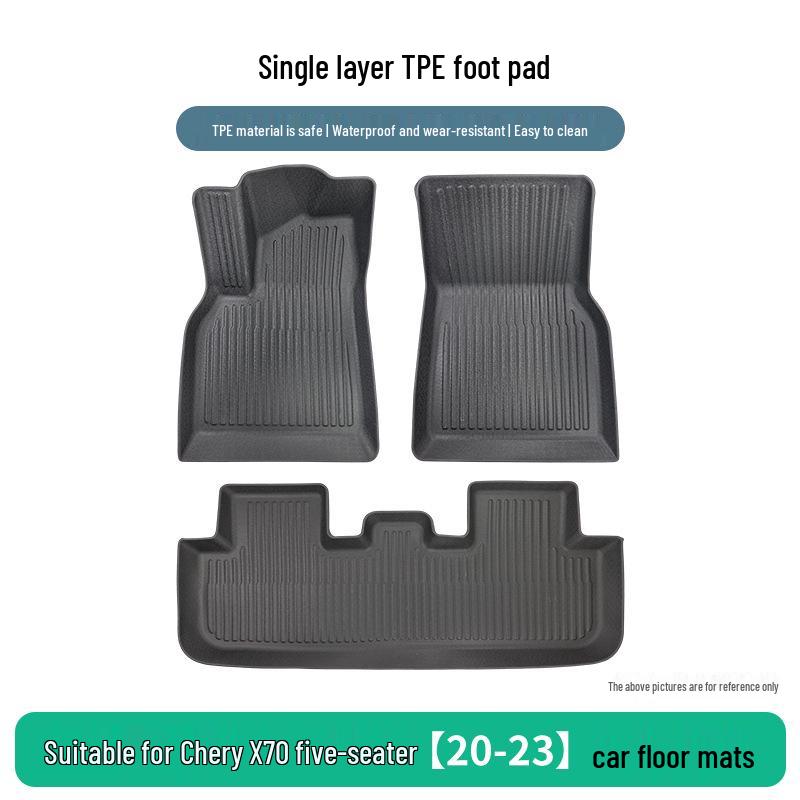 Chery Jetour X70 2020-2023 TPE Floor Mats, 3-Piece Set, Durable & Wear-Resistant, for Five-Seater Models