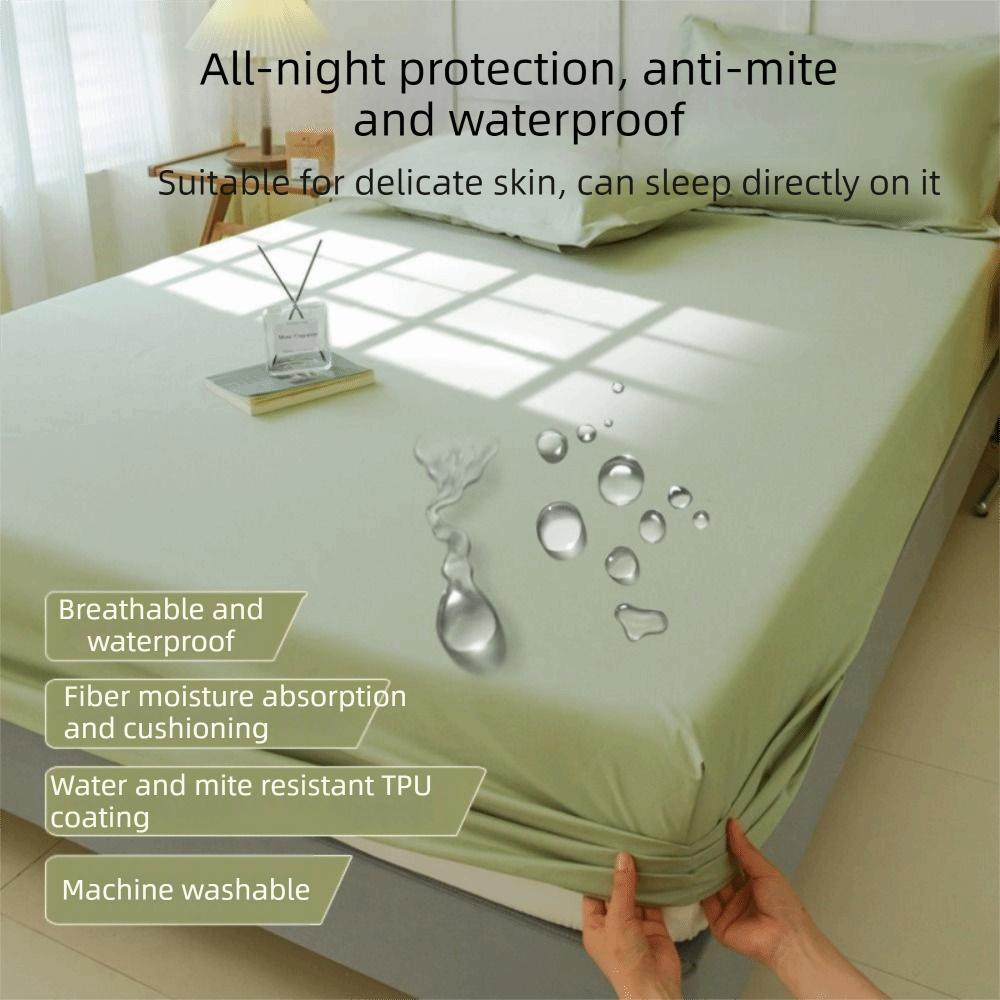 Non-slip Solid Color Mattress Cover Skin-friendly Urinary Barrier Bed Sheet Bed Cover  Elderly