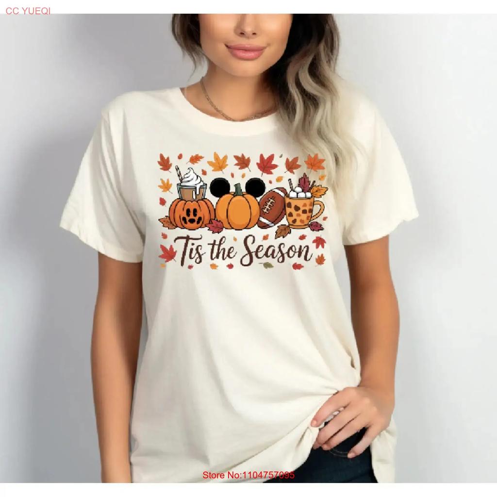 Tis The Season Pumpkin Spice Autumn T Shirt Vintage Soft Stretched Casual Top For Everyday Wear Stylish Slightly Homme