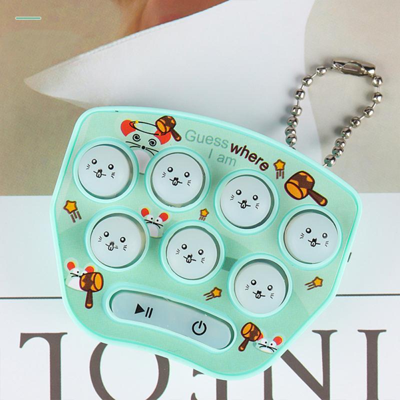 Schlüsselanhänger Handheld Mini Hamster Spiel Schlüsselanhänger Spaß Leuchtend Tönend Stressabbau Spielzeug