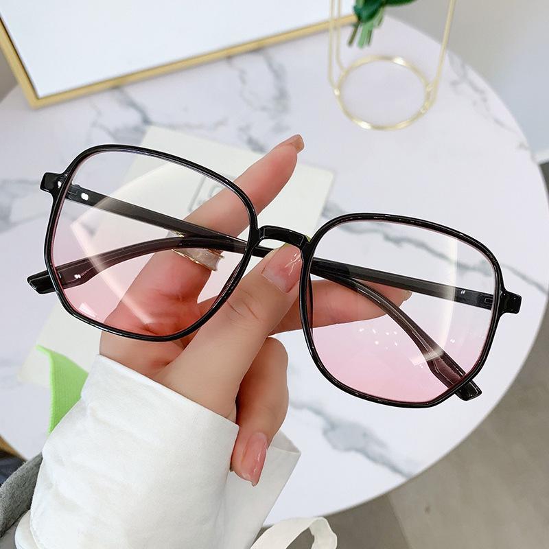 Women's Cute Round Blush Glasses for Students - Fashionable Myopia Frames