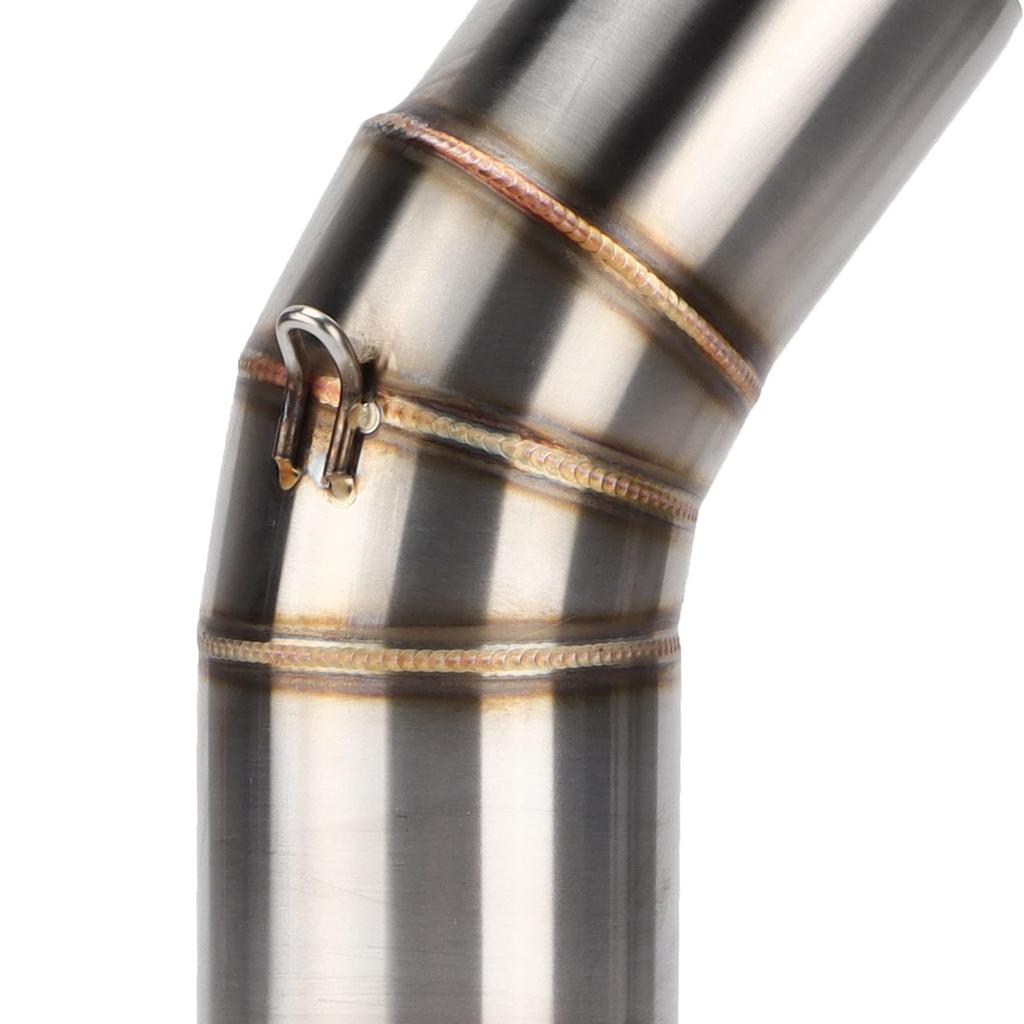Motorcycle Middle Link Tube, Stainless Steel Exhaust Mid Pipe for Upgrade 60.5mm