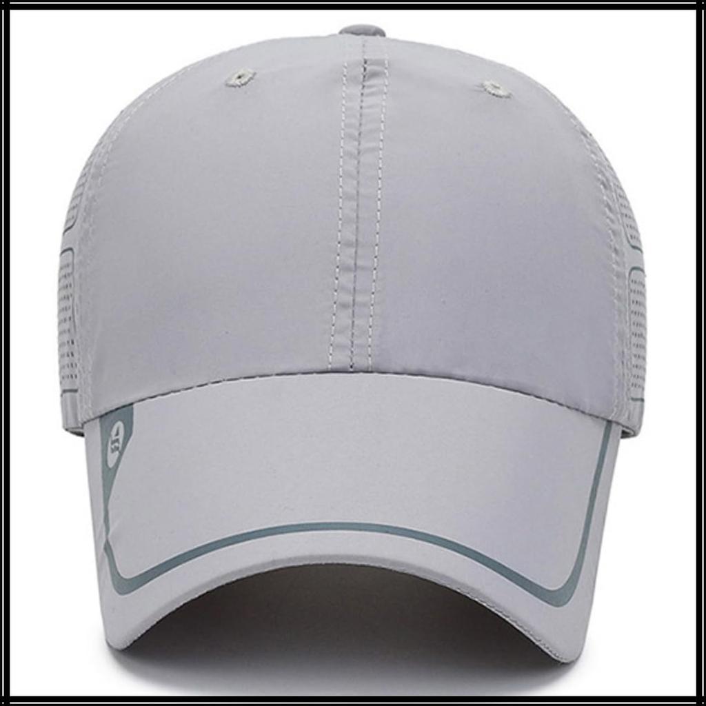 Sun CZA401 [White Fang] Hat, Cap, Breathable, Quick-Drying, Outdoor, Sports, Protection, Casual, Men's, Women's, (Light Gray)