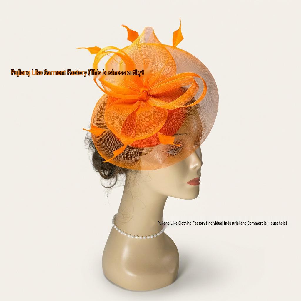 Elegant Feather Bridal Fascinator for Tea Party or Derby