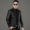 Genuine leather jacket for men, sheepskin business lapel, middle-aged dad's autumn and winter new casual leather jacket