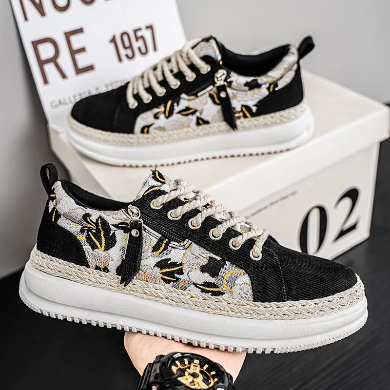 Men's Shoes New Spring Breathable Deodorant Board Shoes Men's Canvas Shoes Light and Comfortable Soft Sole Low-top Casual Shoes