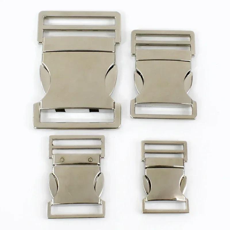 2Pcs Meetee 20/25/32/38mm Metal Side Release Buckles Adjust Clasps for Bag Belt Dog Collar Hook Buckle DIY Sewing Accessories