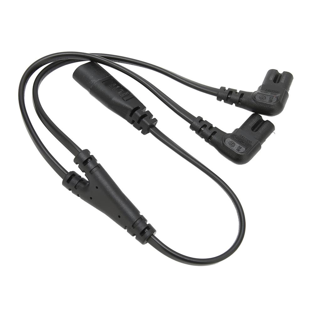 IEC320 C8 To Dual C7 Cord Male To Female 1 In 2 Out AC Power Splitter Cable for LCD Monitor Desk Lamp 100‑250V