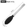 Silicone Salad Cooking Tongs with Stainless Steel Handle BBQ Kitchen Utensils