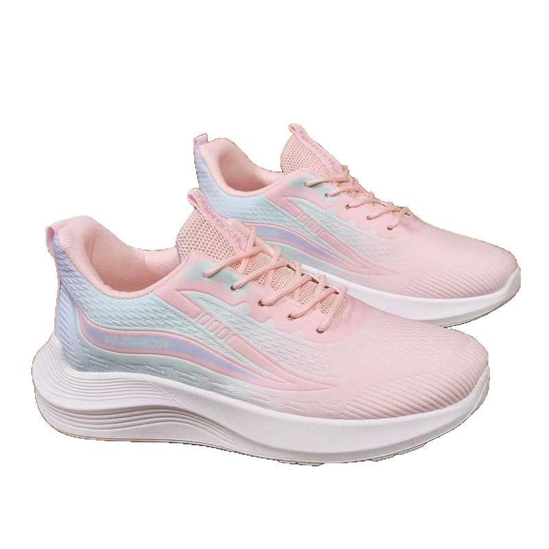 Fashion Women's Air-cushion Rebound Running Shoes Summer Fashion Breathable Anti-slip Sports Training Shoes Outdoor Soft Tennis Sneakers