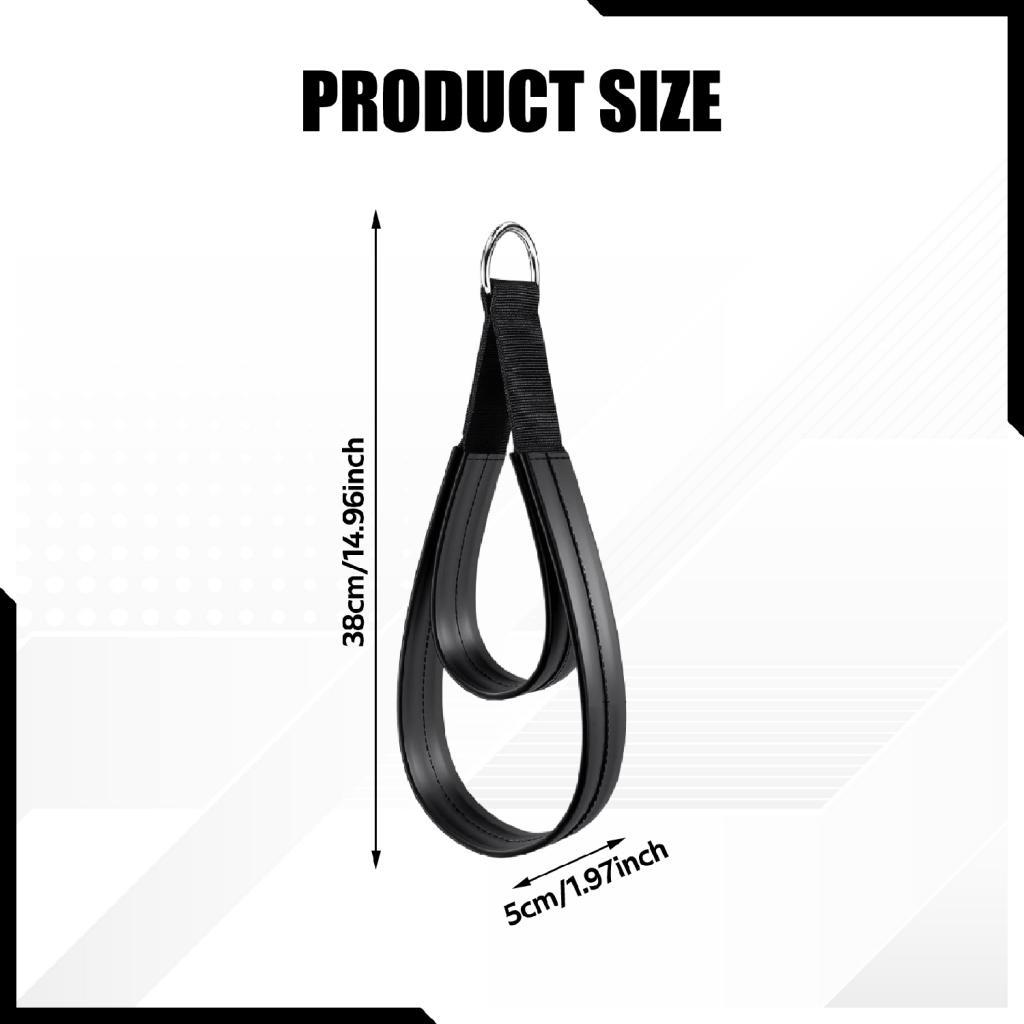 2x Pilates Double Loop Straps for Reformer Fitness Workout D Rings Strap Handle for Women Men Core Training Arms Beginner Yoga