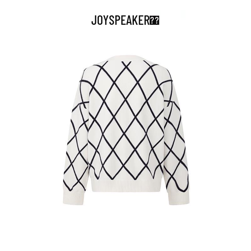 JOY SPEAKER Women's Plaid Long Sleeve Knit Cardigan