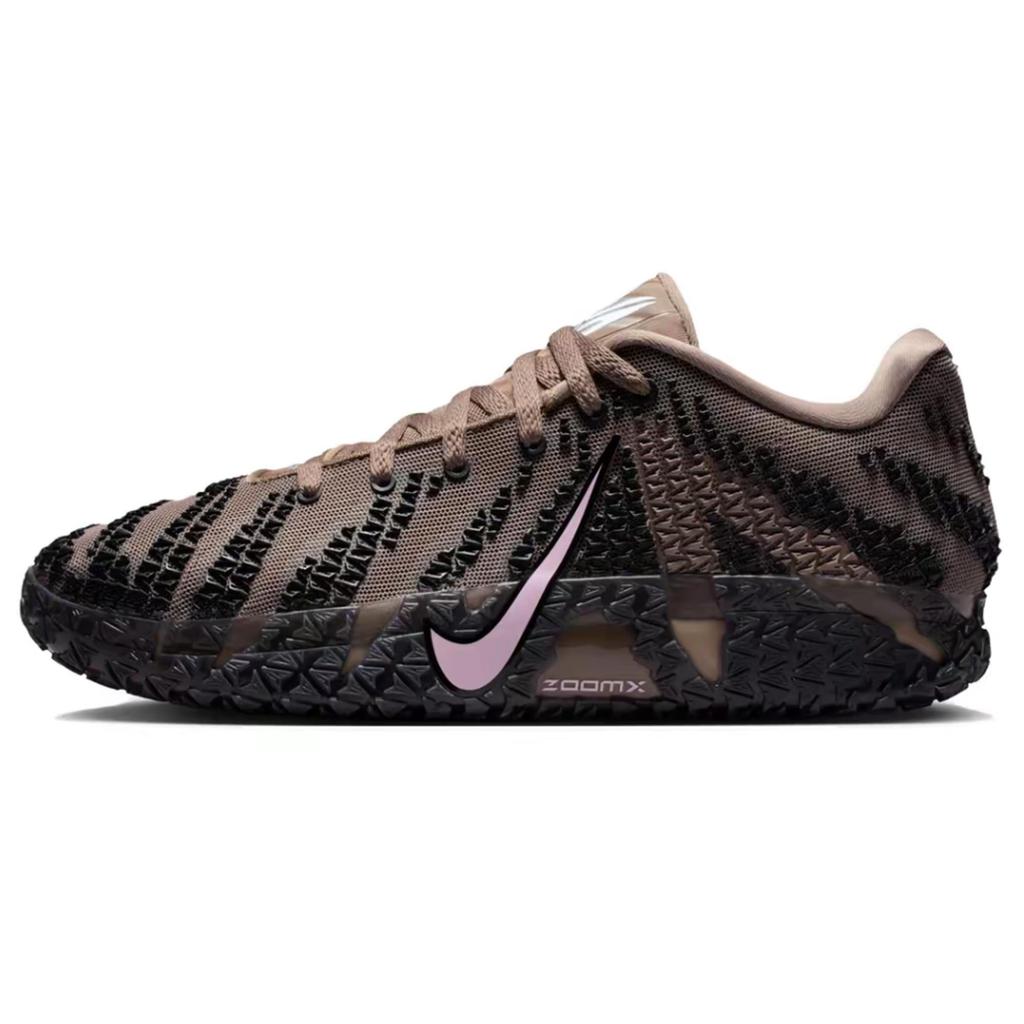 Nike Ja Morant 3 Cushioning Abrasion Resistant Support Low Top Basketball Shoes Men's Brown Black Red HF2794-200(Team1521-)