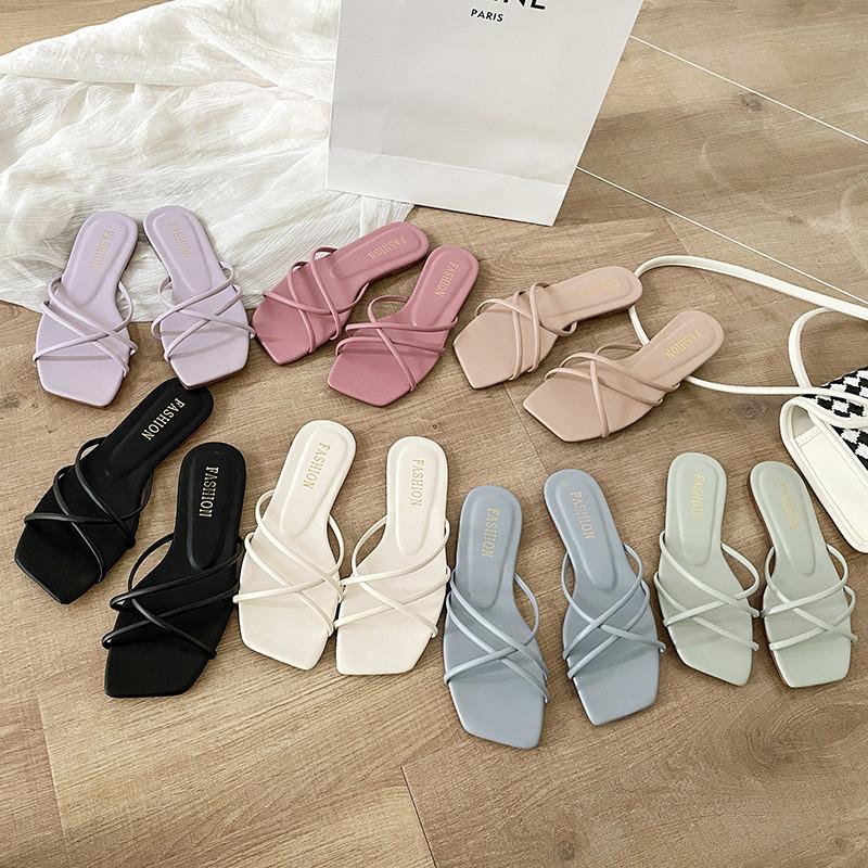 Summer Flat Sandals For Women With Breathable Pu Material For Casual Daily Wear