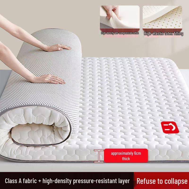 Class A Latex Mattress Topper: Soft, Thickened Tatami Pad for Dorm and Rental Rooms