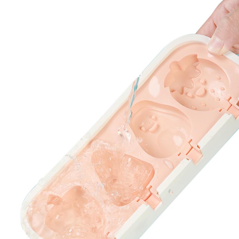 2pcs Silicone Popsicle Molds With Cover Homemade Easy Release Ice Cream Mold Diy Popsicle Maker