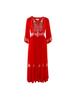 Yunnan Sanya Fairy Beach Red Dress - Women's Long Slimming Desert Travel Outfit