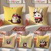 Cute Rabbit Dresses In Different Pillow Case Comfort Sofa Bed Silky Elegant Invisible Zipper Decorative Cushion Cover