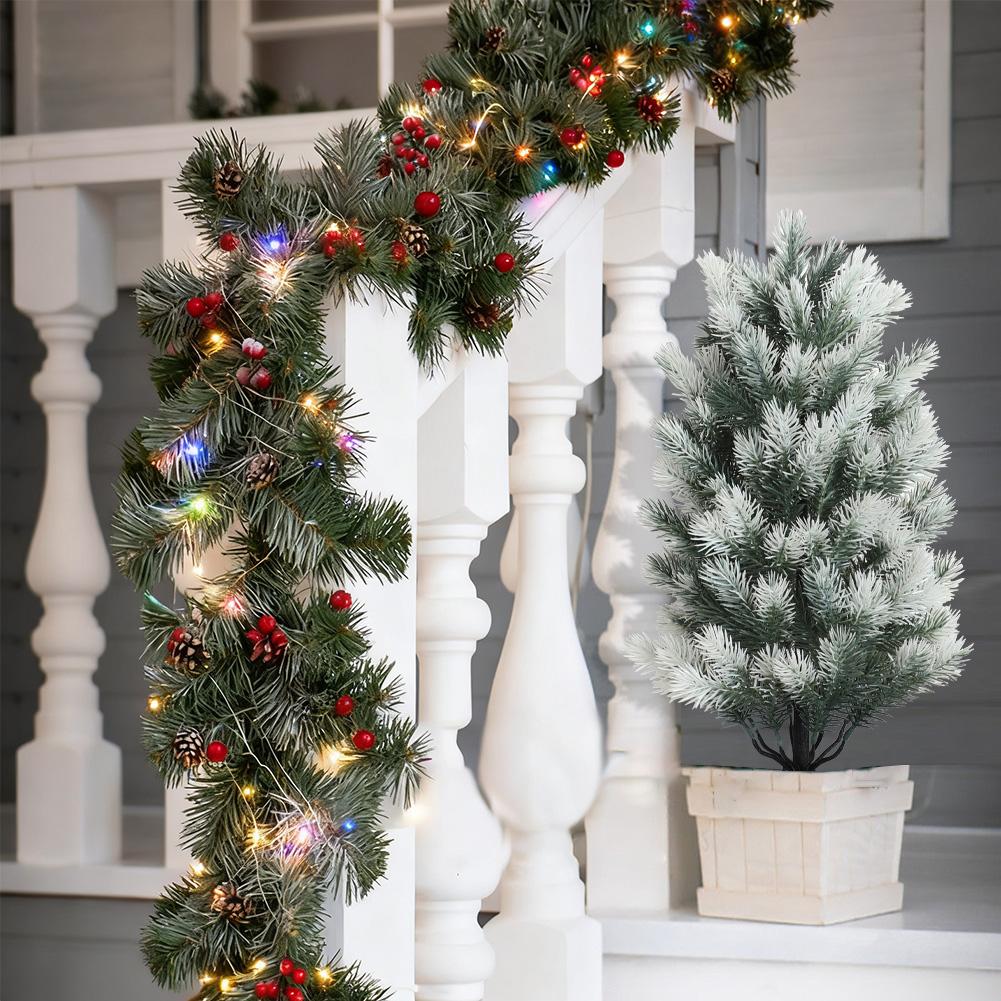 Konstgran Liten Tall Julgran För Hemmets Ytterdörr Hall Terrass Grön Växt Markpinne Dekoration