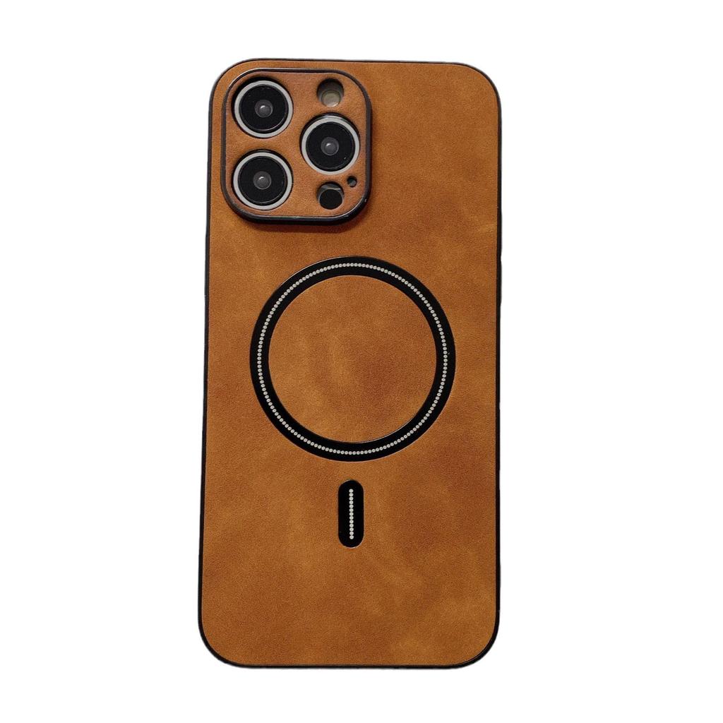iPhone 15 Pro Magnetic Lambskin Full Package Protective Cover for Apple 13 - Anti-fall Shell.