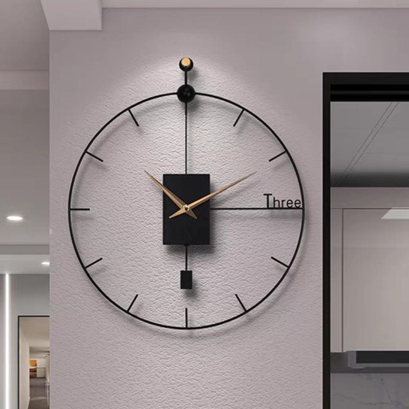 Modern Wall Clock Luxury Metal Wall Clock Dining Room Large Decorative Hanging Clocks Living Room Art Decoration Accessories