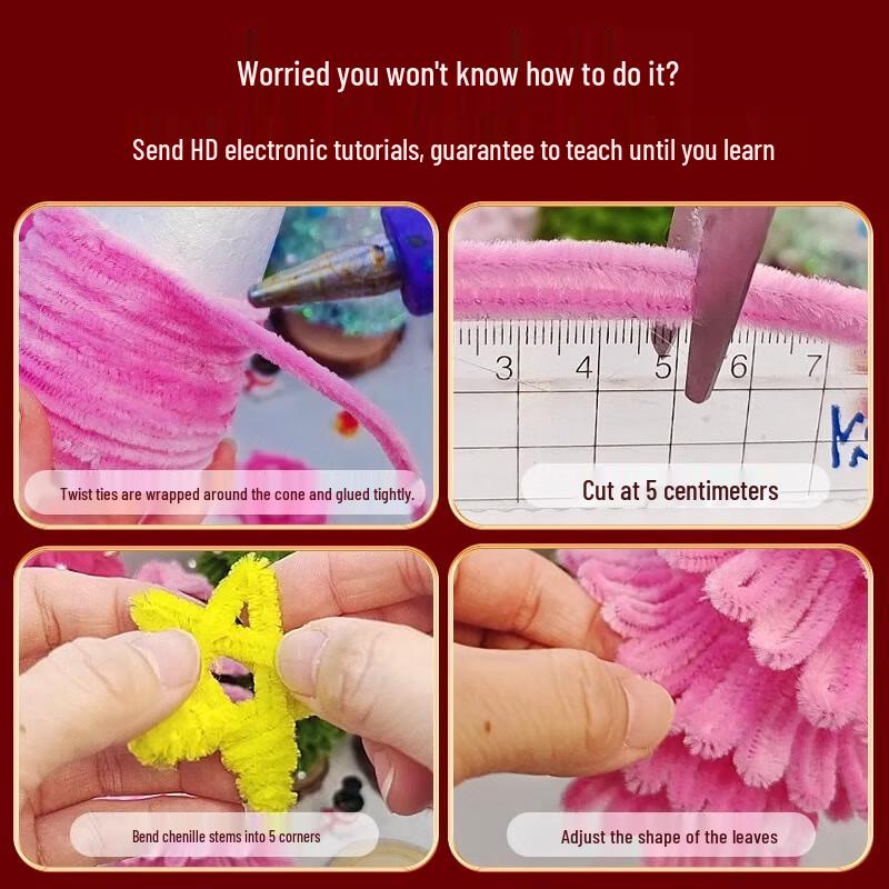 DIY Leuchtender Pfeifenputzer Weihnachtsbaum Bausatz