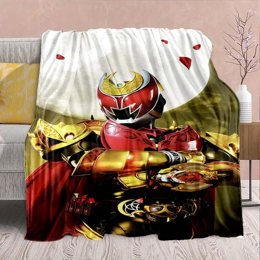 Kamen Rider Anime Flannel Blanket – Soft, Warm, Perfect for Sofas, Bedding, Camping, Travel, Office, and Home Decor – QJY