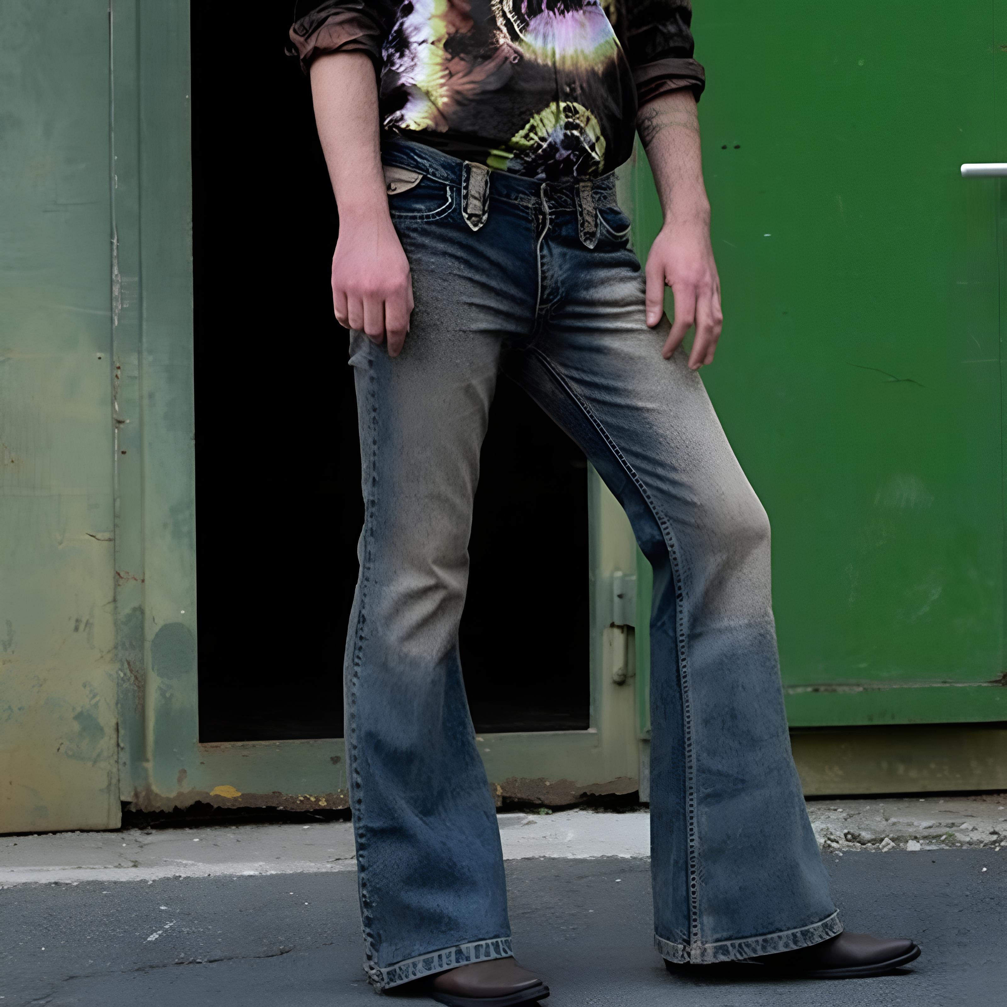 

Мужские модные джинсы, слегка расклешенные зауженные джинсы, дизайнерские классические джинсовые брюки-клеш, большие размеры S темно-синий