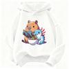 Capybara Eat Ramen Children's Hoodie Sweatshirt Cute Harajuku Hoody for Boys Girls Spring Casual Hoodies
