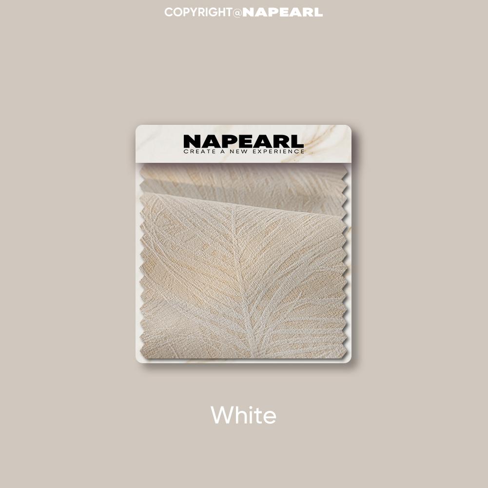 1PC NAPEARL French Cream Curtains Relief Curtains Jacquard 95% Blackout Curtain for Bedroom Living Room Balcony Window for Home Decor