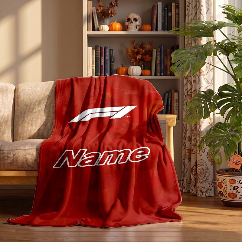 F1 Custom Flannel Blankets Soft Warm Cozy Throws for Home Decor Holiday Gifts