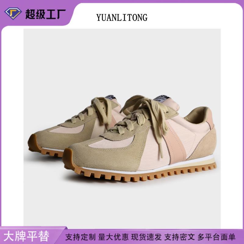 2025 autumn new models, color matching front lace-up platform versatile high-heeled sports shoes, daily casual dad shoes for women