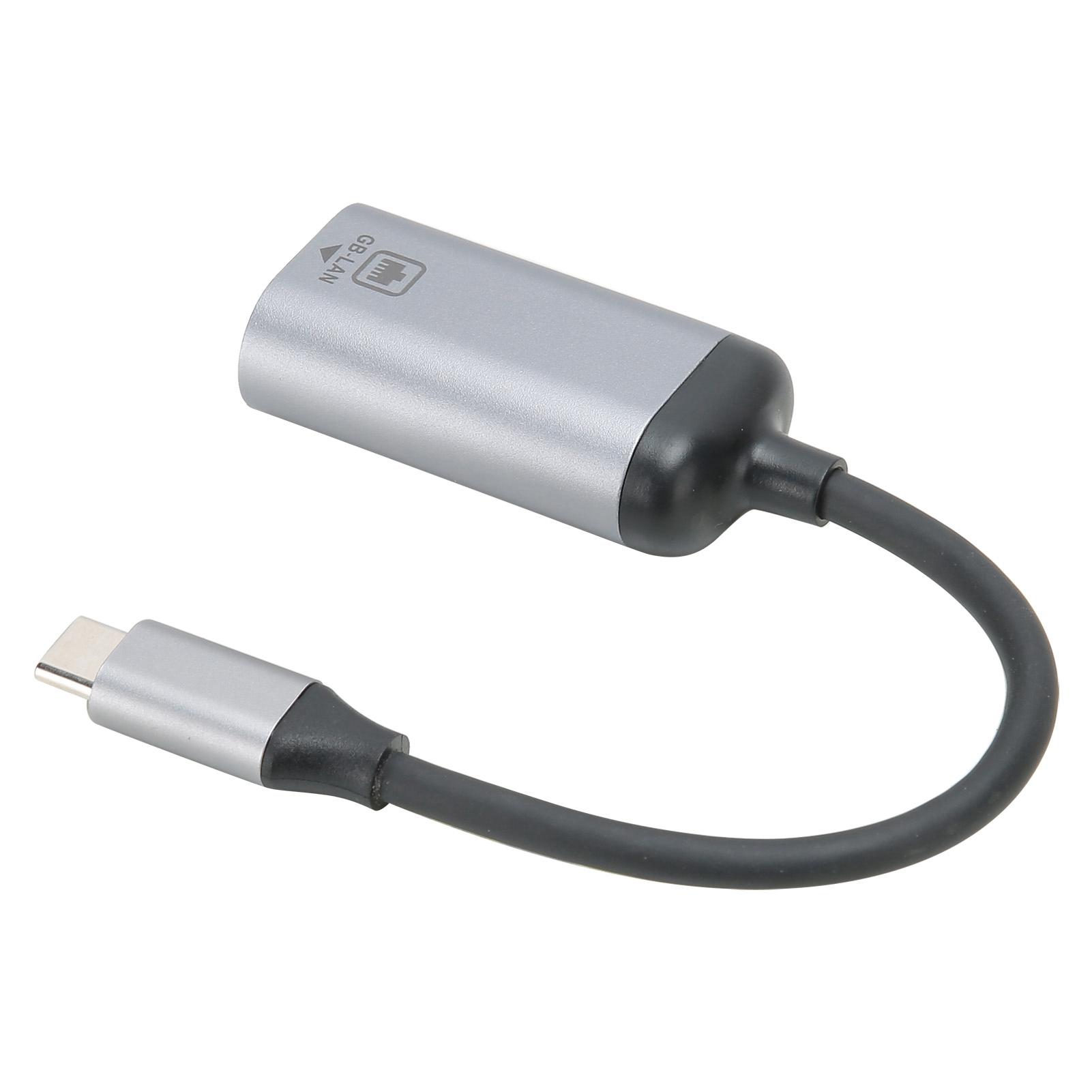 

TypeC to Gigabit RJ45 Network Port Adapter Short Cable for Windows Android OS X