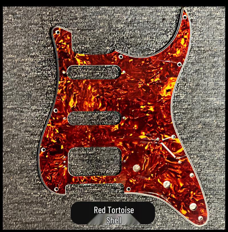 ST Elektrický kytarový pickguard SSH Panel z hliníkové fólie s duálními velkými kulatými otvory pro snímače