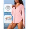 CHARMLEAKS Women Rash Guard UPF 50+ Sun Protection Clothing Button Down SPF Hoodie Beach Shirts