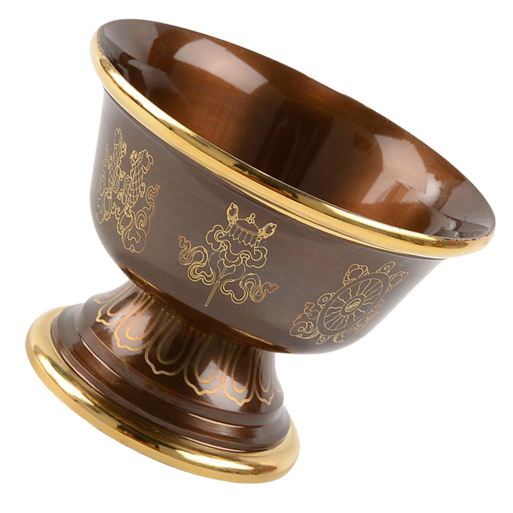 1pcs Temple Water Cup Offering Cup Retro Style Water Container For Temple Home Office Buddhist Supplies Ritual Bowl