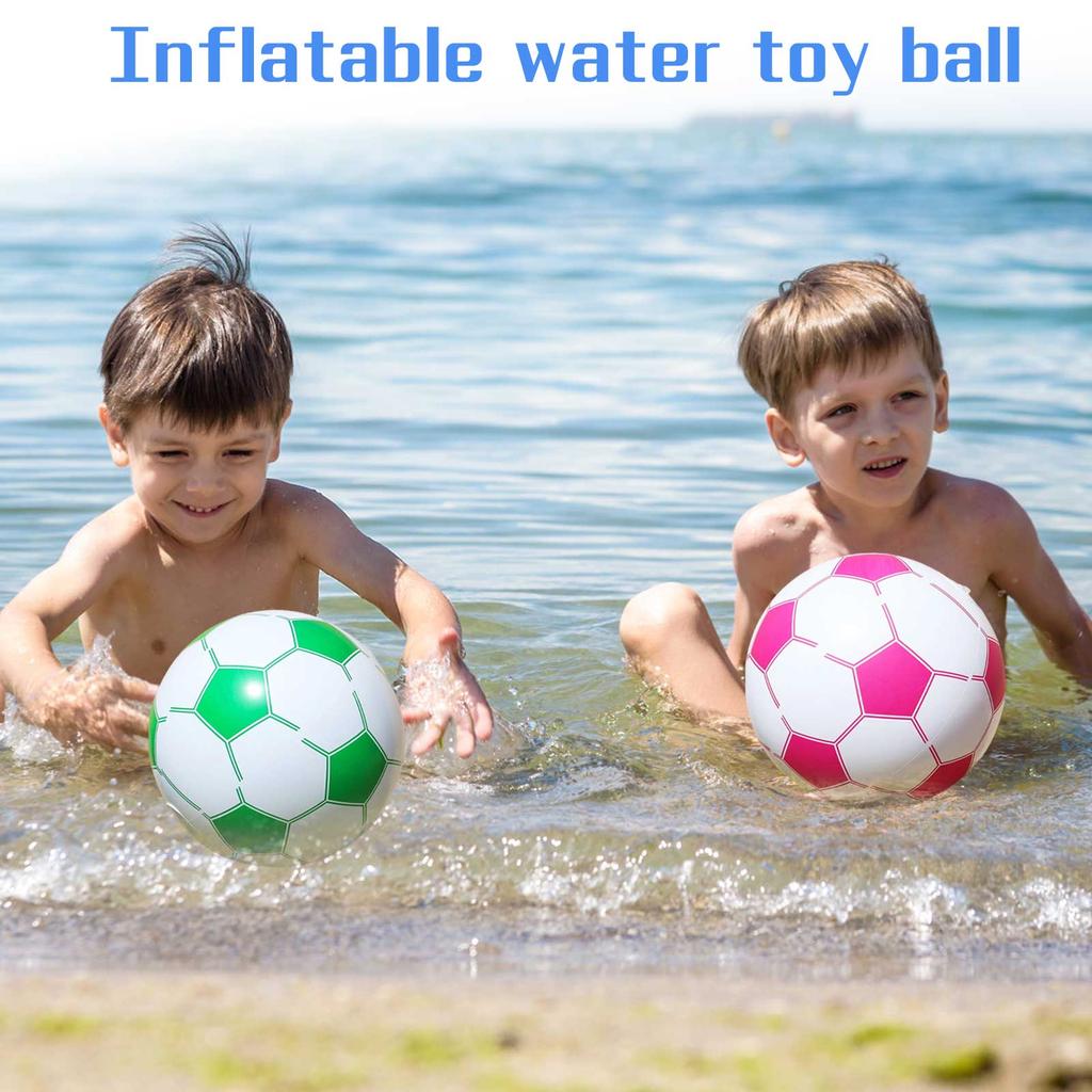 Inflatable Beach Ball Soccer Pattern Lightweight Portable Outdoor Pool Toy Suitable for Kids and Adults Summer Water Play