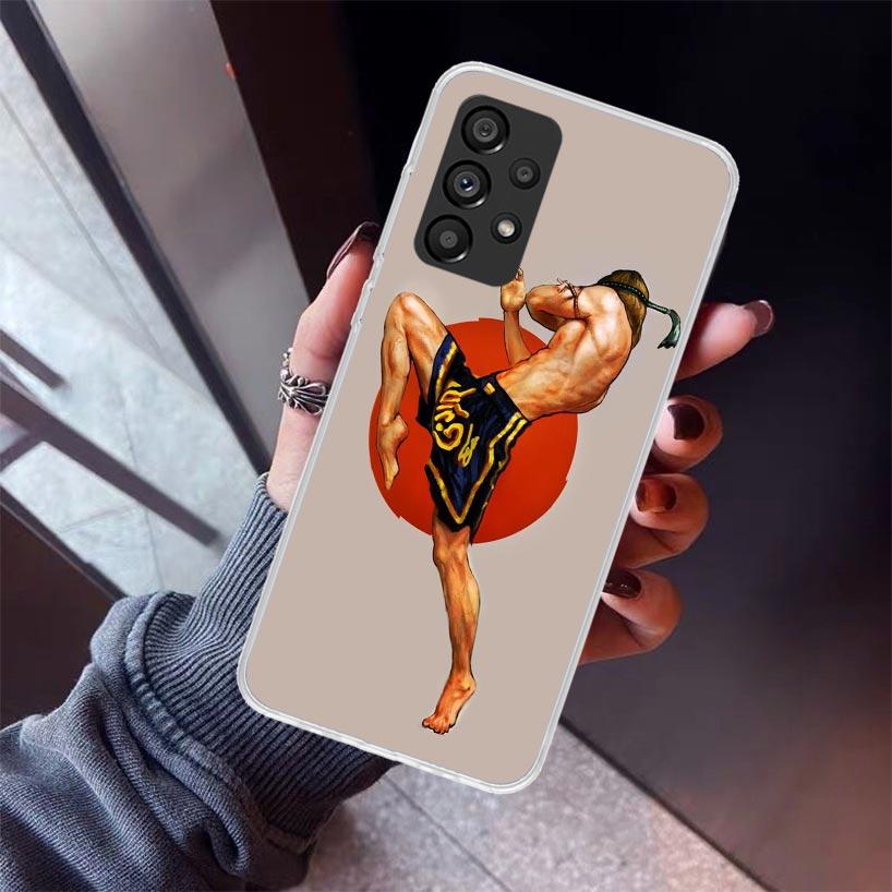 Muay Thai Fight Boxing Phone Case For Samsung Galaxy A17 A57 A37 A16 A26 A36 A56 A15 A25 A35 A55 A14 A13 A54 A53 A34 A24 A33 A23