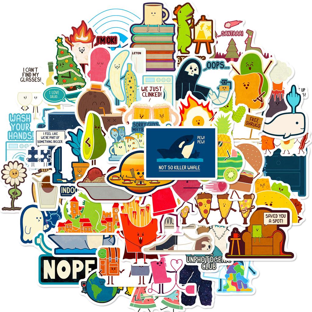 50 Simple Food Stickers Girly Hand Account Stickers DIY Laptop Hand Account Stickers