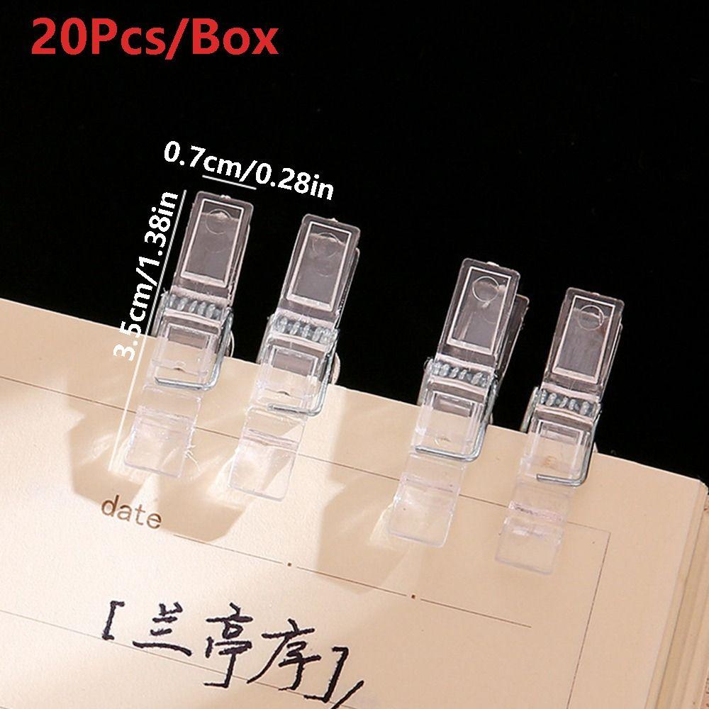 20Pcs/Box Mini Transparent Clip Push Pins Creative Pushpins with Clips  Wall Markers