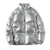 Parkas Glossy Male Padded Coats Men's Down Jacket Korean Luxury Clothing Padding Outerwears New In Clothes Cotton Outwear
