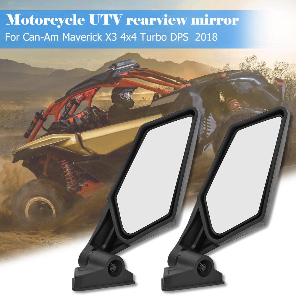 1 Pair UTV Side Rear View Mirror Rearview Racing Side Mirrors for Can
