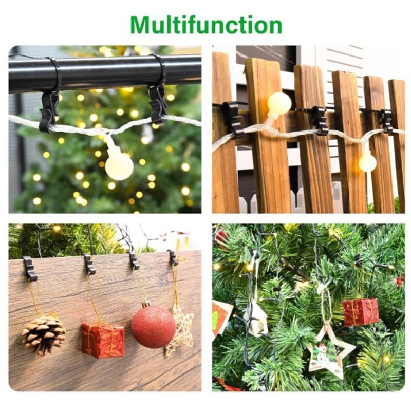 Pack of 120 Plastic Gutter Hook for Hanging Christmas Light and Decorations Securely In Any Weather Conditions