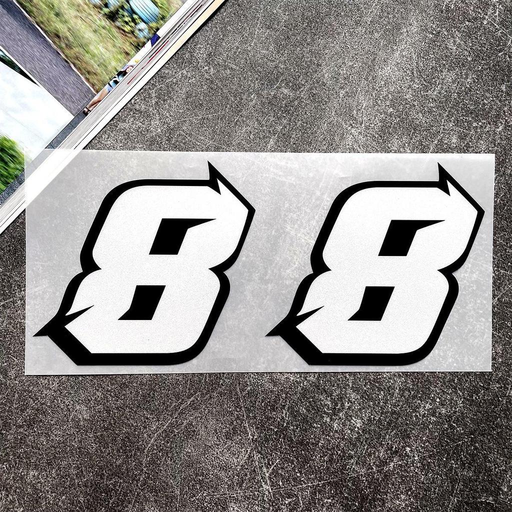 White Reflective JDM Car Stickers Waterproof DIY Decorative Cover for Motorcycle