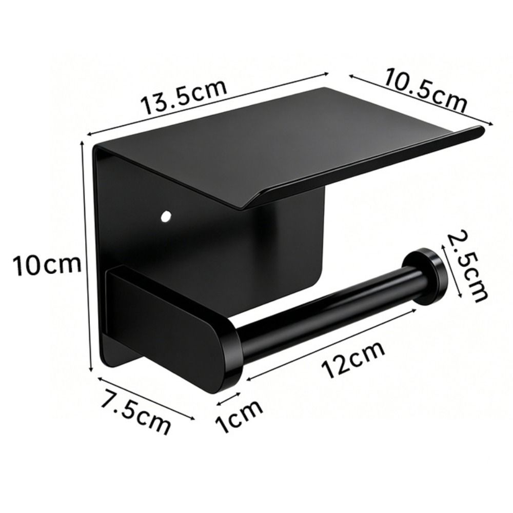 Stainless Steel Toilet Paper Holder Rustproof Anti Fingerprint Tissue Roll Holder Self Adhesive Wall Mounted